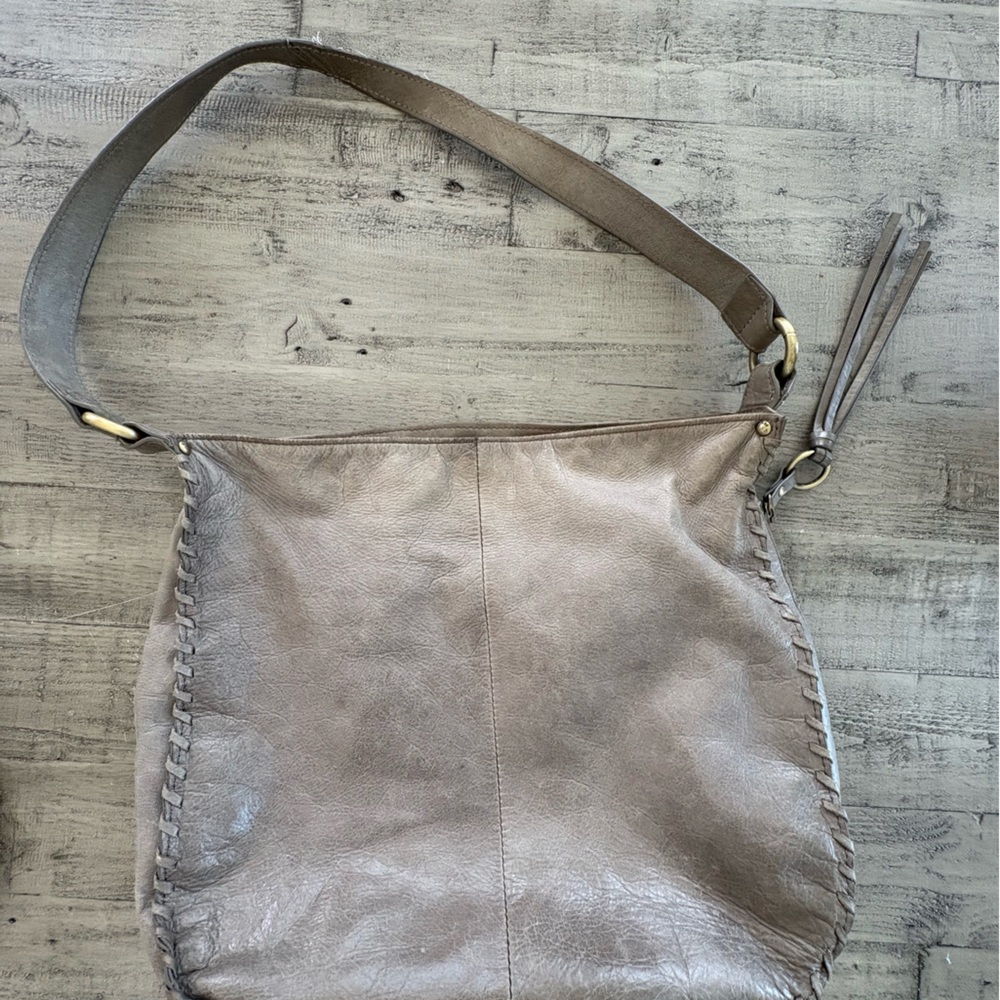 HOBO Metallic Taupe Shoulder Bag